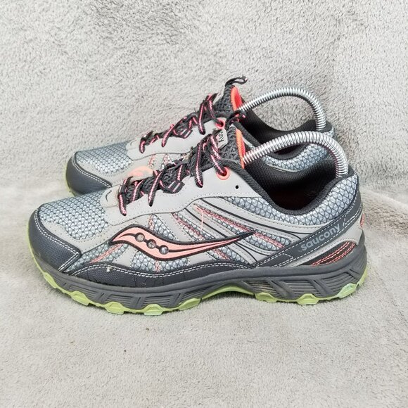 Saucony Shoes Womens Size 8 Wide Gray Eclipse TR2 Trail Running Sneakers *Read* - Picture 1 of 16